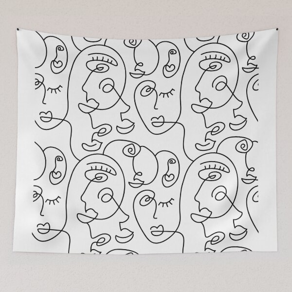 Item preview, Face It - Line Art Hand Drawing pattern designed and sold by Artcraft-Ink.