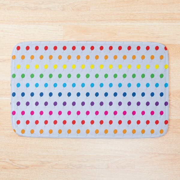 Item preview, Rainbow balloons on blue designed and sold by LittleBettyMakes.