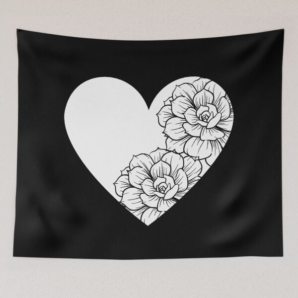 Item preview, White Floral Heart designed and sold by naomi-jgs.