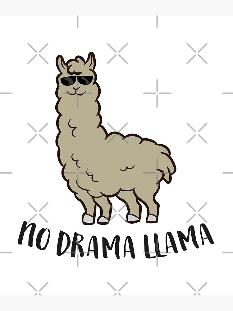 Discover No Drama Llama Funny Alpaca Lover Llamas Premium Matte Vertical Poster