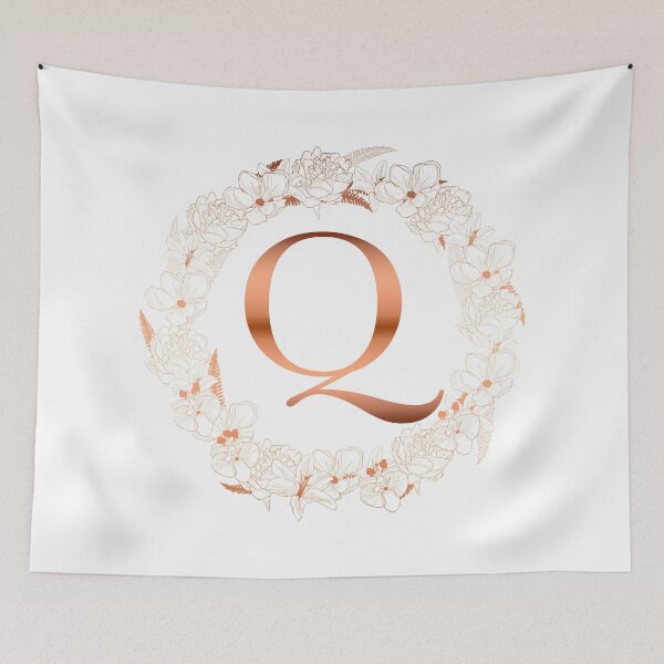 Item preview, Letter Q Rose Gold Initial Wedding  designed and sold by T-shirt-Designs.