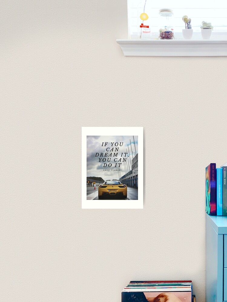 Enzo Ferrari Quote Art Print By Separated Redbubble