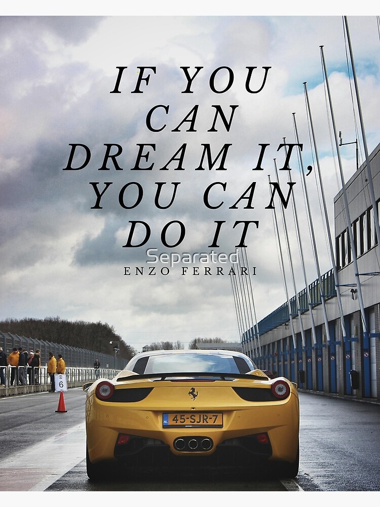 Carte De Vœux Citation D Enzo Ferrari Par Separated Redbubble
