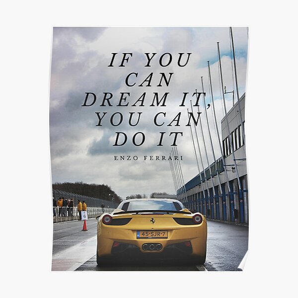 Enzo Ferrari Wall Art Redbubble