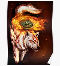 Okami wolf realistic style Poster