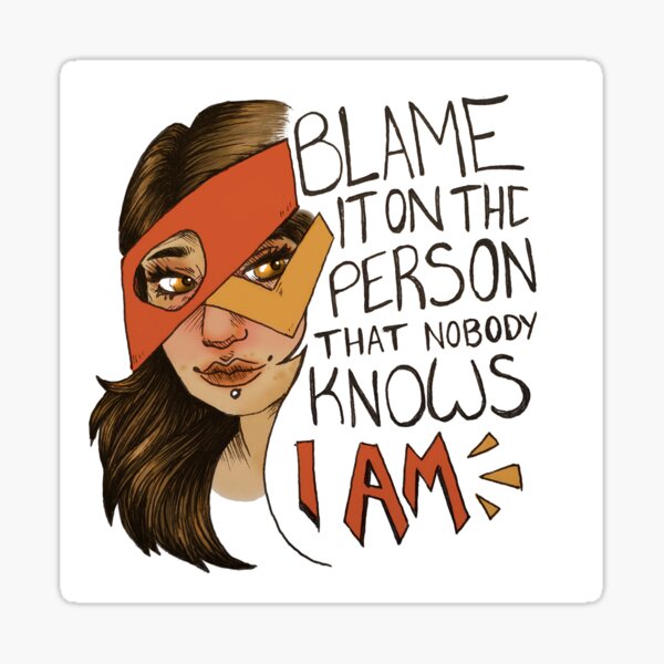 A Mask of my Own Face Sticker