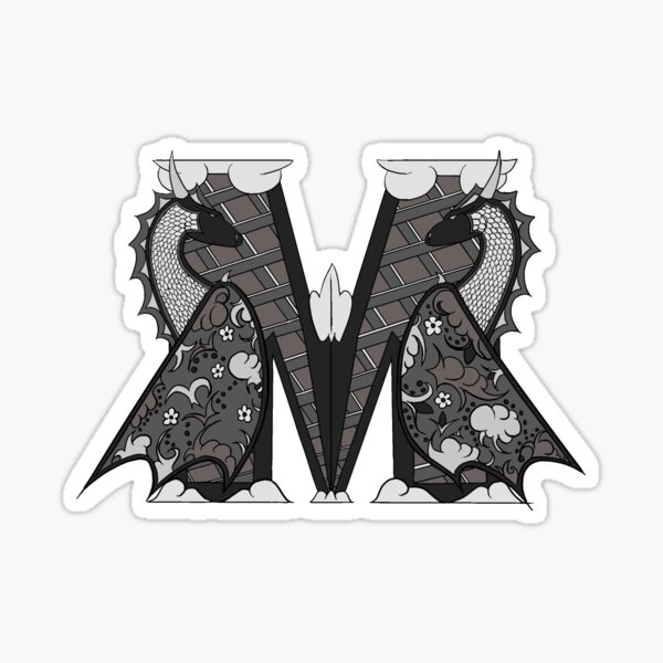 "Dragon Letter M" Sticker for Sale by NightfuryGirl20 | Redbubble