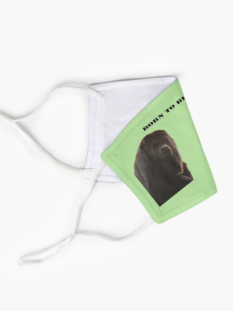 Alternate view of Born to be free jaguar and monkey Mask