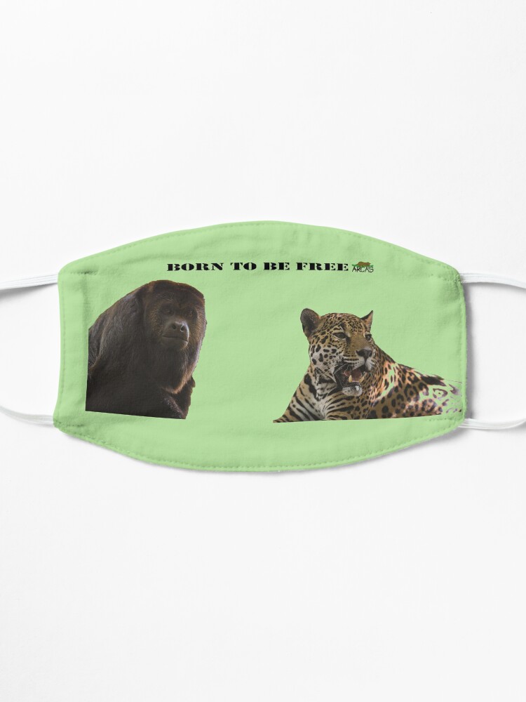 Alternate view of Born to be free jaguar and monkey Mask
