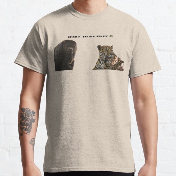 Born to be free jaguar and monkey Classic T-Shirt
