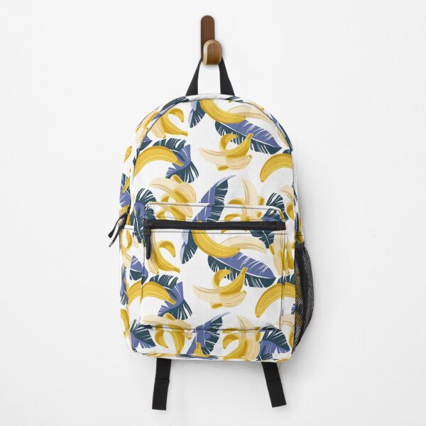 Item preview, In the shade of banana tree // white background navy and indigo blue leaves designed and sold by SelmaCardoso.