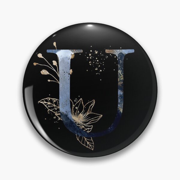 Item preview, Floral Initial Letter U, Monogrammed designed and sold by PinkLotusArt.