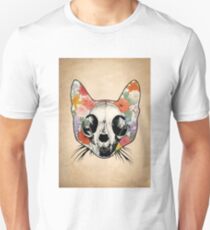 Floral Cat Skull - Grunge Unisex T-Shirt