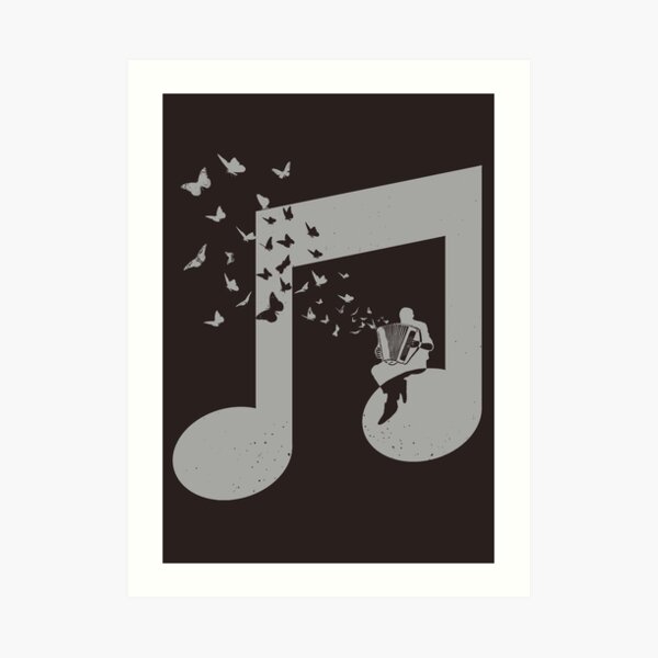 Accordion - Butterfly Art Print