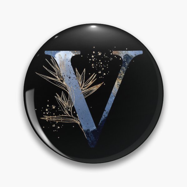 Item preview, Floral Initial Letter V, Monogram designed and sold by PinkLotusArt.
