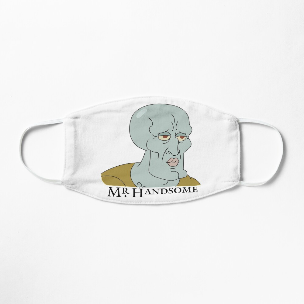 "Handsome Squidward" Mask by brav008 Redbubble