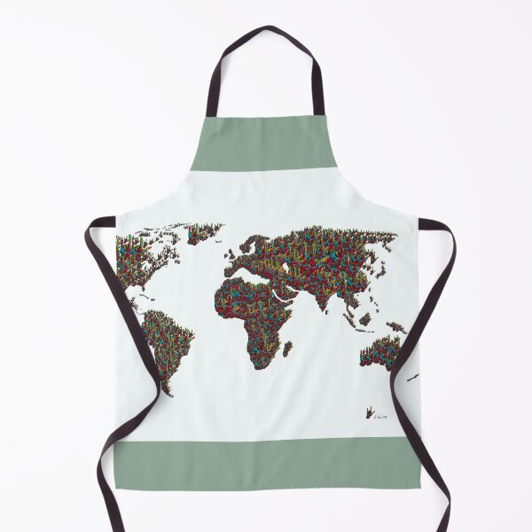 Item preview, A S L ... I Love You World Map designed and sold by EloiseArt.