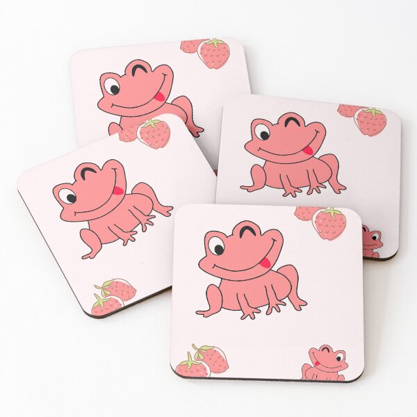 Item preview, Strawberry Frogs Pattern designed and sold by TeesForNerds.