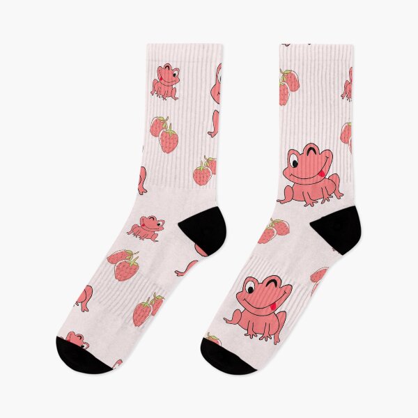 Item preview, Strawberry Frogs Pattern designed and sold by TeesForNerds.