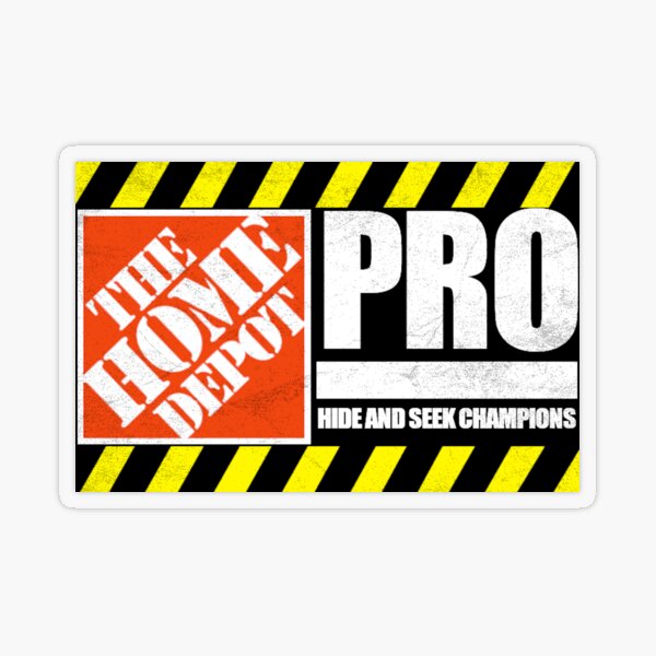 The Home Depot Pro Caution Sticker By Paradoxmotif Redbubble
