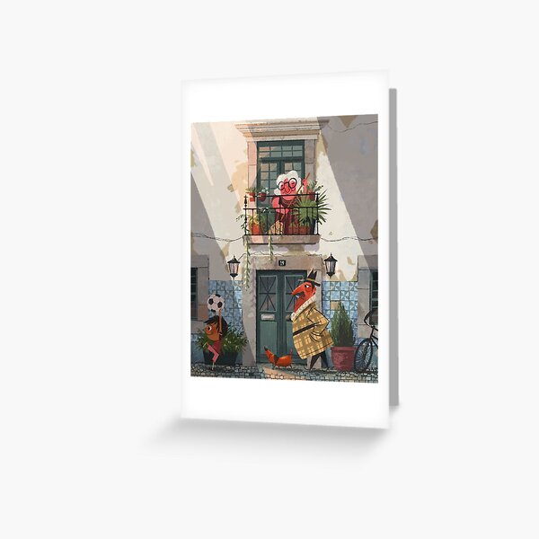 Simple street scene Greeting Card