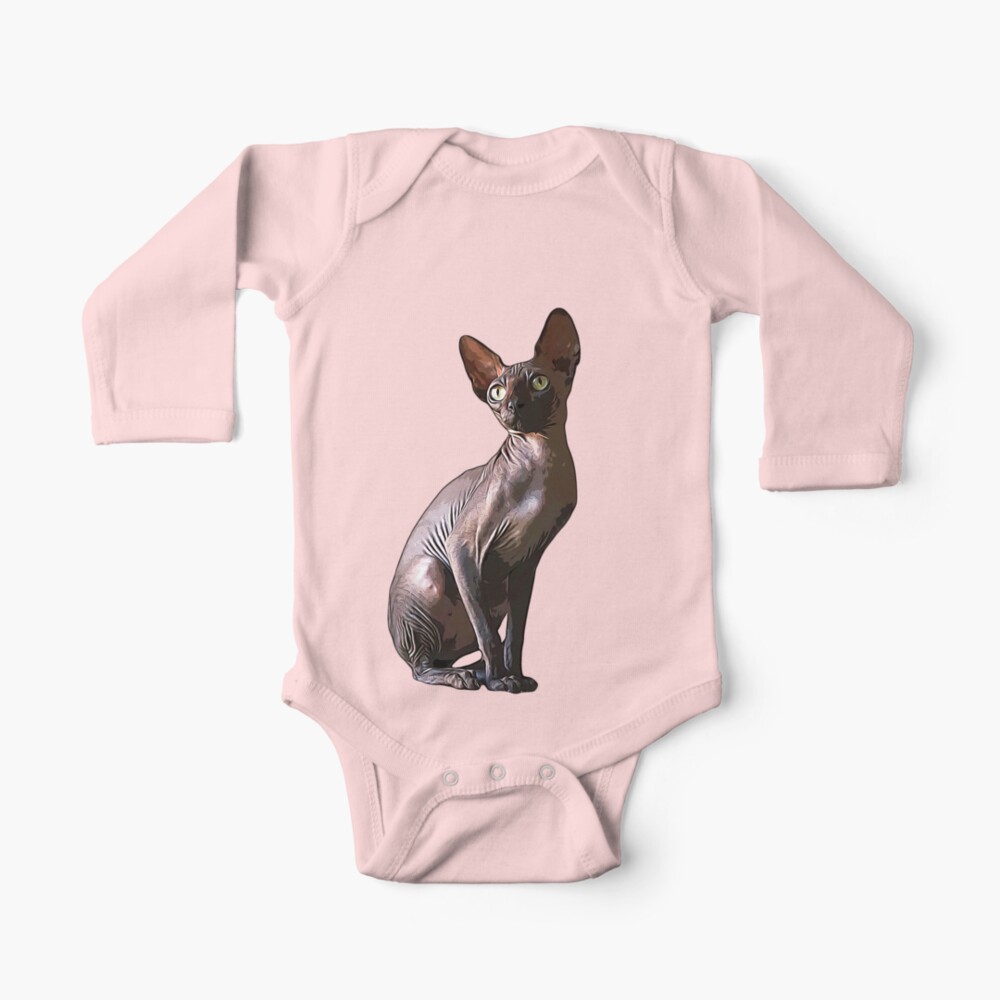 Body Bebe Chat Sphynx Noir Par Elarex Redbubble