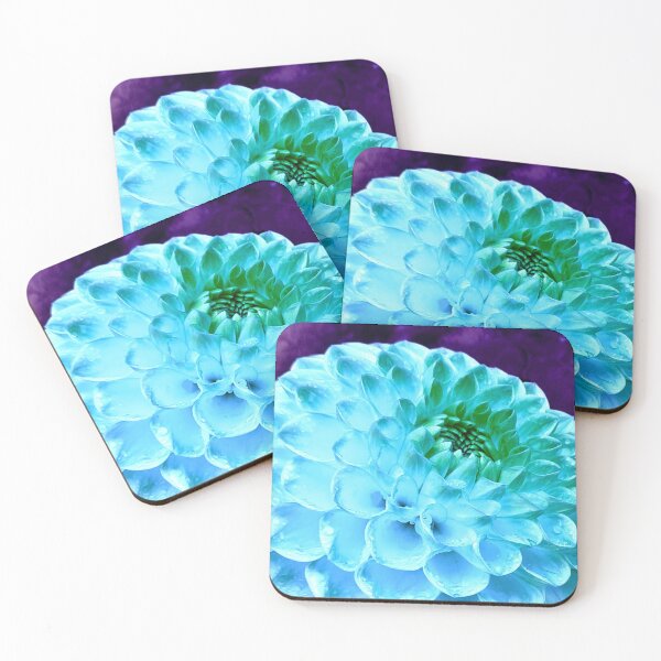 Item preview, Aqua Dahlia on Purple designed and sold by AlternativeHue.