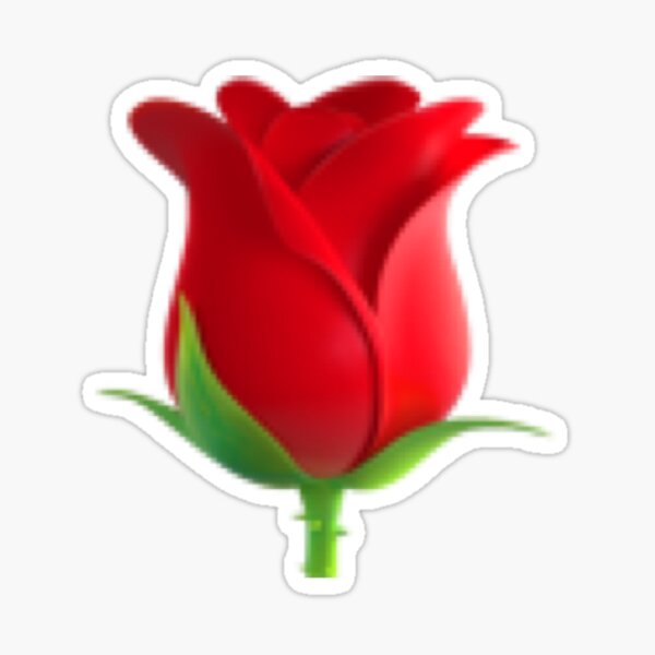 "Red Rose Emoji Design" Sticker for Sale by zoeyyyrose Redbubble