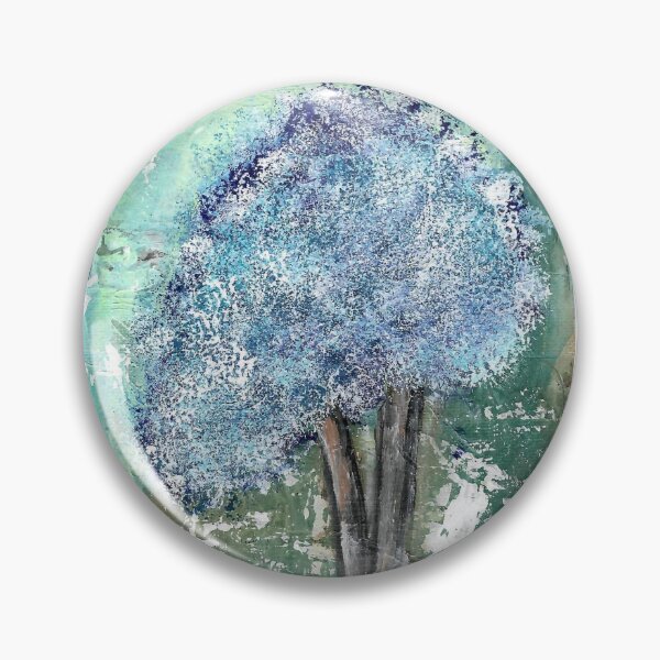 Item preview, Mixed Media Tree In Blue designed and sold by FoxglovesCorner.