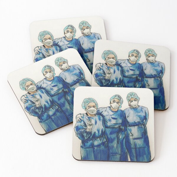 Item preview, blue healthcare workers designed and sold by KoaLau.