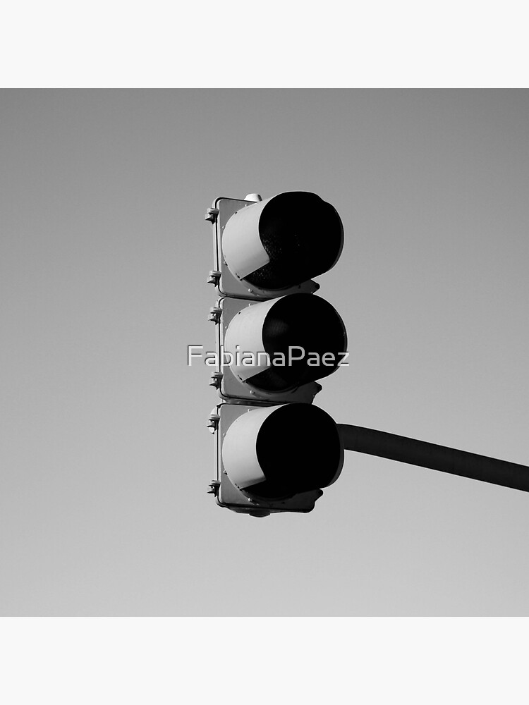 "Traffic light in black and white" Sticker by FabianaPaez Redbubble