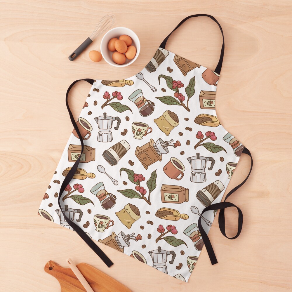 Coffee Break Pattern Apron