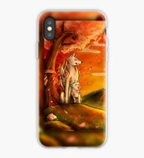 Okami wolf and pup iPhone Case