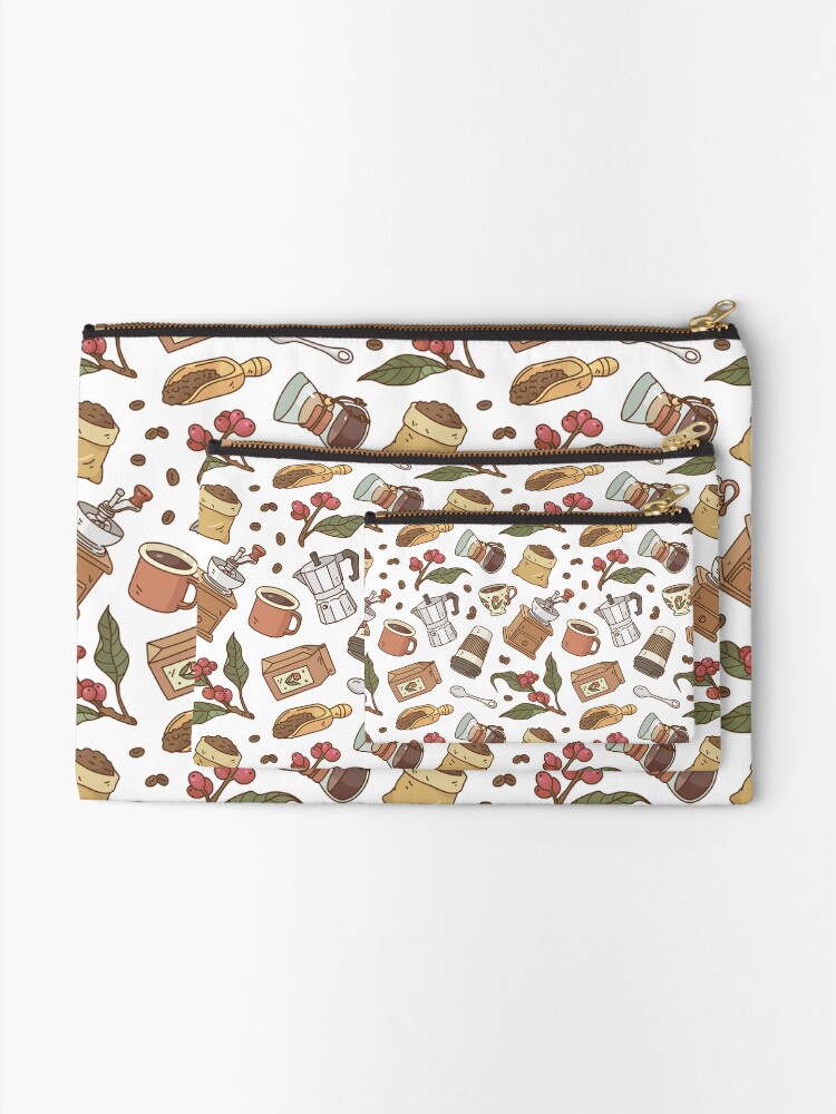 Alternate view of Coffee Break Pattern Zipper Pouch