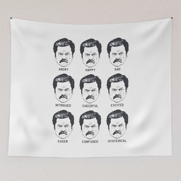 Item preview, Ron Swanson Emotions Parks and Recreation designed and sold by Stayfrostybro.