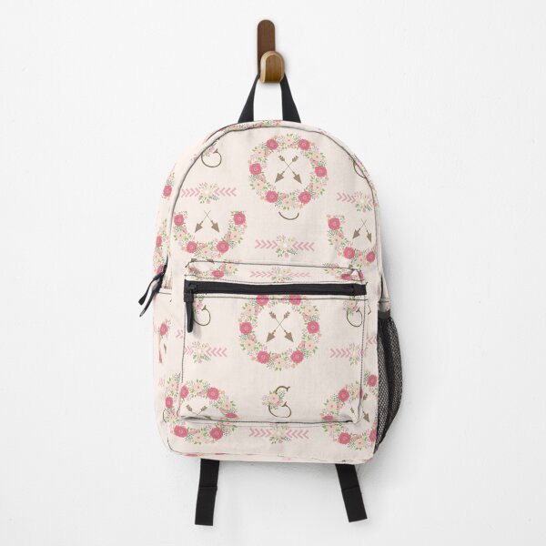 Boho Neck Gator Floral Floral Wreath Arrows Boho Backpack