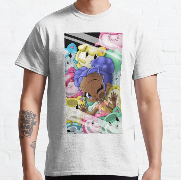 African American Girl and Cats Classic T-Shirt