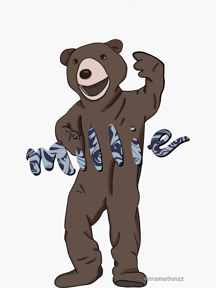"Millie the Barnard Bear" Sticker for Sale by annamationzz Redbubble