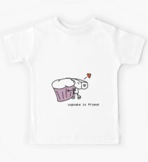 cupcake is friend Kids Tee