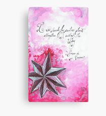 Illustrated quote, Simone de Beauvoir Canvas Print
