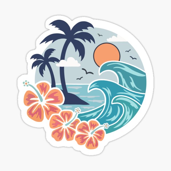Ocean scene Sticker