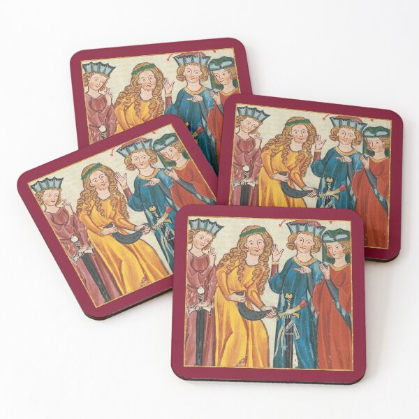 Item preview, Fancy Courtiers Medieval Illumination designed and sold by Erin Rado.