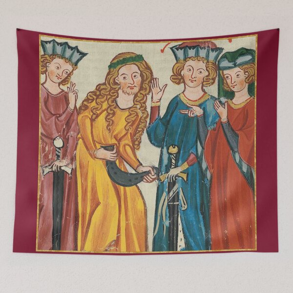 Item preview, Fancy Courtiers Medieval Illumination designed and sold by Erin Rado.