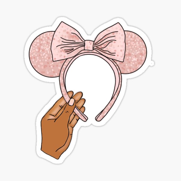 "Mickey Ears (rosegold)" Sticker for Sale by CatsbyCo Redbubble