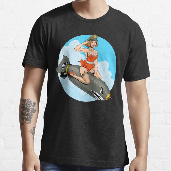 Pin Up Girl Bomber Lady Luck Essential T-Shirt