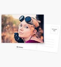 Victorian Minimalistic Steampunk Portrait Postcards