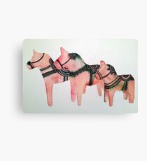 Swedish Dala Horses Leinwanddruck