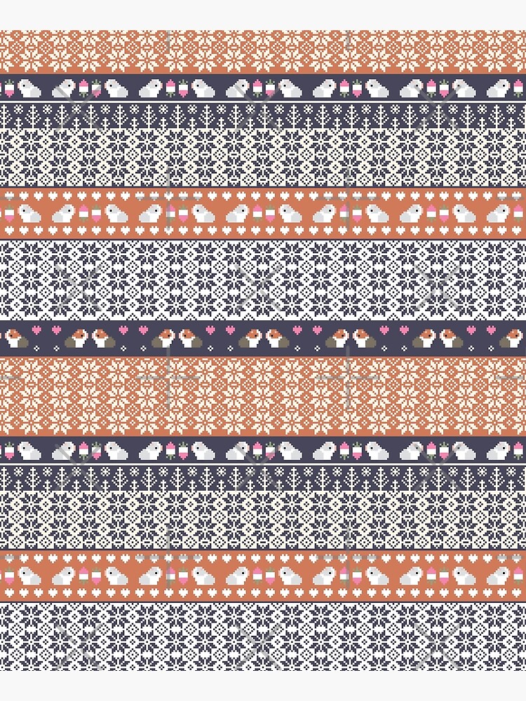 Guinea Pigs Christmas Sweater Pattern by Miri-Noristudio