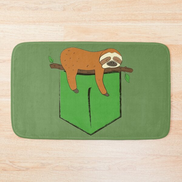 Item preview, Pocket Sloth - Green Pocket - Lazy Sloth designed and sold by TeesForNerds.