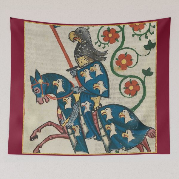Item preview, The Blue Knight Medieval Illumination designed and sold by Erin Rado.